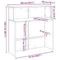 Bureau de réception vieux bois 100x50x103,5cm bois d'ingénierie