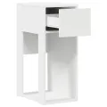 Support de tour d'ordinateur avec tiroir blanc 30x44x74 cm