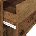Support de tour d'ordinateur avec tiroir vieux bois 30x44x74 cm