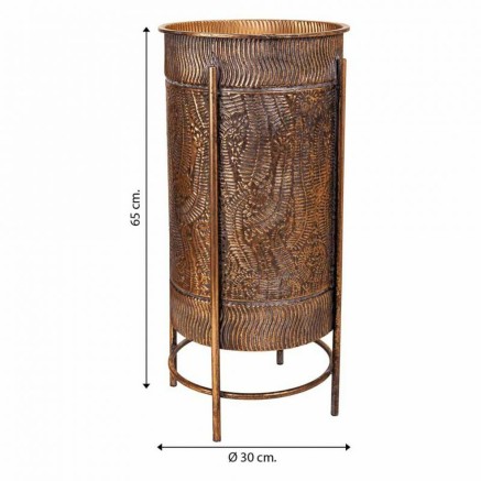 Planter Alexandra House Living Golden Iron 30 x 65 x 30 cm 2