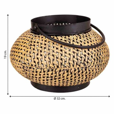 Portacandele Alexandra House Living Dorato Ferro 32 x 19 x 32 cm 2