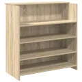 Bureau réception chêne sonoma 100x50x103,5 cm bois d'ingénierie
