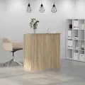 Bureau réception chêne sonoma 100x50x103,5 cm bois d'ingénierie