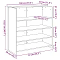 Bureau réception chêne sonoma 100x50x103,5 cm bois d'ingénierie