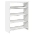 Étagère à chaussures blanc 80x25x61,5 cm bois d'ingénierie