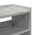 Étagère à chaussures gris béton 80x25x81 cm bois d'ingénierie