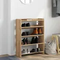 Étagère à chaussures chêne artisanal bois d'ingénierie