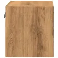 Meubles TV muraux lumières LED 2 pcs chêne artisanal