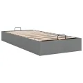 Cadre de lit ottoman sans matelas gris foncé 100x200 cm tissu