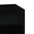 Tables d'appoint 2 pcs avec étagère noir 25,5x27x60 cm