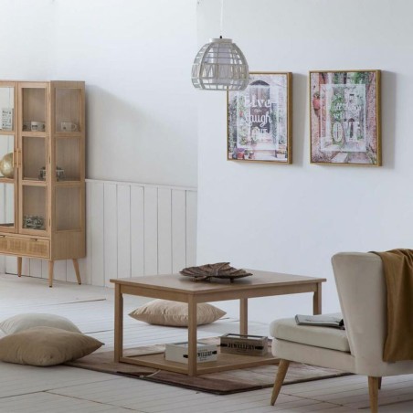 Centro de Mesa Alexandra House Living Dorado Hierro 41 x 5 x 77 cm Hoj