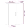 Armoire murale vieux bois 69,5x34x90 cm