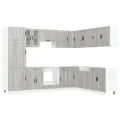 Ensemble d'armoires de cuisine 14 pcs Porto bois d'ingénierie