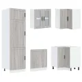 Ensemble d'armoires de cuisine 14 pcs Porto bois d'ingénierie