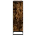 Bibliothèque chêne fumé 97,5x33x107,5cm bois d'ingénierie métal