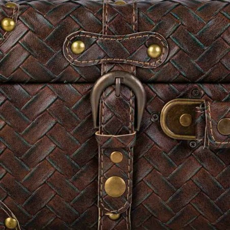 Valise décorative Alexandra House Living Marron Cuir Synthétique Boi