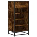 Étagère à chaussures chêne fumé 48x38x97,5 cm bois d'ingénierie