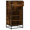 Étagère à chaussures chêne fumé 48x38x97,5 cm bois d'ingénierie