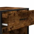 Étagère à chaussures chêne fumé 48x38x97,5 cm bois d'ingénierie