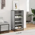 Étagère à chaussures sonoma gris 48x38x97,5cm bois d'ingénierie