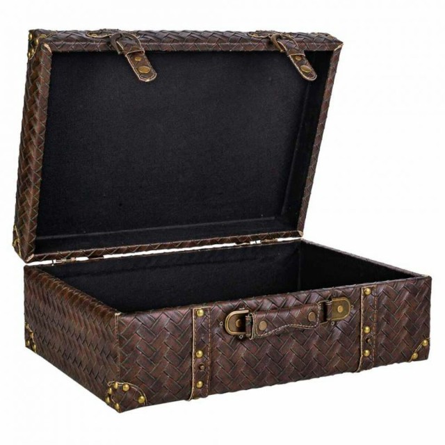 Valise décorative Alexandra House Living Marron Cuir Synthétique Boi