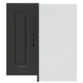 Armoire murale d'angle de cuisine Kalmar noir bois d'ingénierie