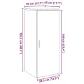 Armoire de rangement blanc 40x45x103,5 cm bois d'ingénierie