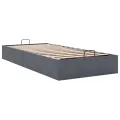 Cadre de lit ottoman sans matelas gris foncé 100x200 cm velours