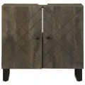Armoire de lavabo noir 62x33x58 cm bois massif de manguier