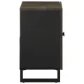 Armoire de lavabo noir 62x33x58 cm bois massif de manguier