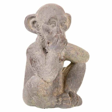 Figurine Décorative Alexandra House Living Gris Singe 26 x 40 x 35 cm