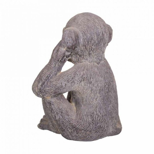 Decorative Figure Alexandra House Living Grey Monkey 26 x 40 x 35 cm
