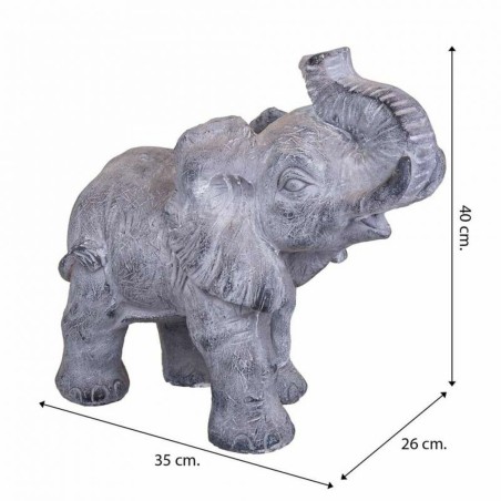 Decoratieve figuren Alexandra House Living Grijs Olifant 26 x 40 x 35