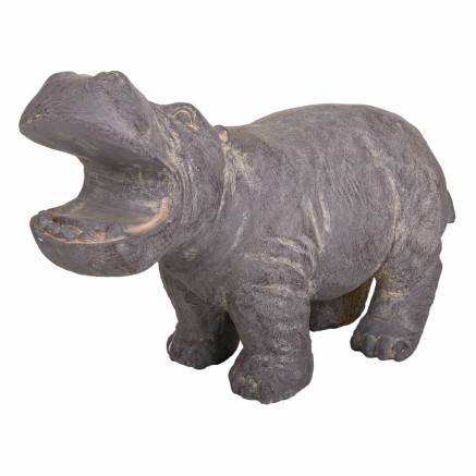 Decorative Figure Alexandra House Living Grey Hippopotamus 26 x 40 x 3