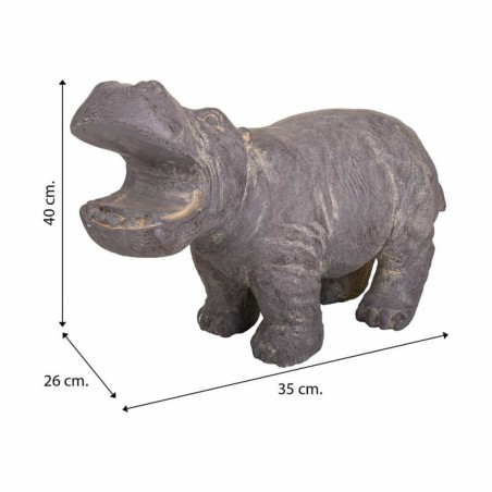 Figurine Décorative Alexandra House Living Gris Hippopotame 26 x 40 x