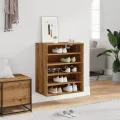 Armoire à chaussures chêne artisanal bois d'ingénierie