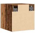 Meuble TV mural 2 pcs vieux bois 30,5x30x30 cm