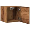 Meuble TV mural 2 pcs vieux bois 30,5x30x30 cm