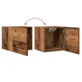 Meuble TV mural 2 pcs vieux bois 30,5x30x30 cm