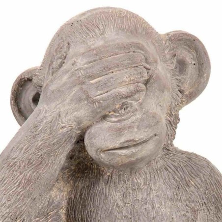 Decorative Figure Alexandra House Living Grey Monkey 26 x 40 x 34 cm