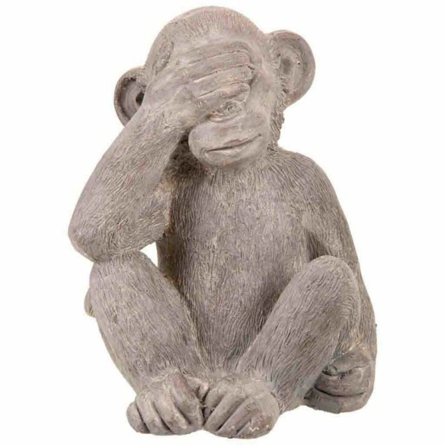 Decorative Figure Alexandra House Living Grey Monkey 26 x 40 x 34 cm