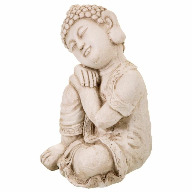 Statua Decorativa Alexandra House Living Grigio Buddha 25 x 34 x 25 cm