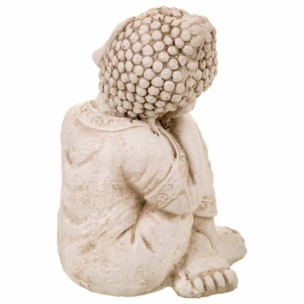 Figura Decorativa Alexandra House Living Gris Buda 25 x 34 x 25 cm 2