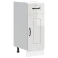 Armoire de cuisine Kalmar blanc brillant bois ingénierie
