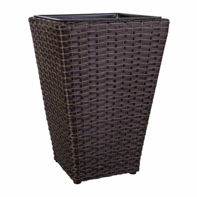 Vaso Alexandra House Living Marrone Ferro Rattan Plastica 28 x 40 x 28
