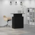 Bureau de réception noir 100x40x104 cm bois d'ingénierie
