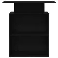 Bureau de réception noir 100x40x104 cm bois d'ingénierie