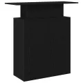 Bureau de réception noir 100x40x104 cm bois d'ingénierie