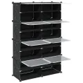 Cubes de rangement 8 pcs avec portes noir PP