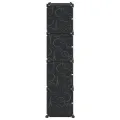 Cubes de rangement 8 pcs avec portes noir PP